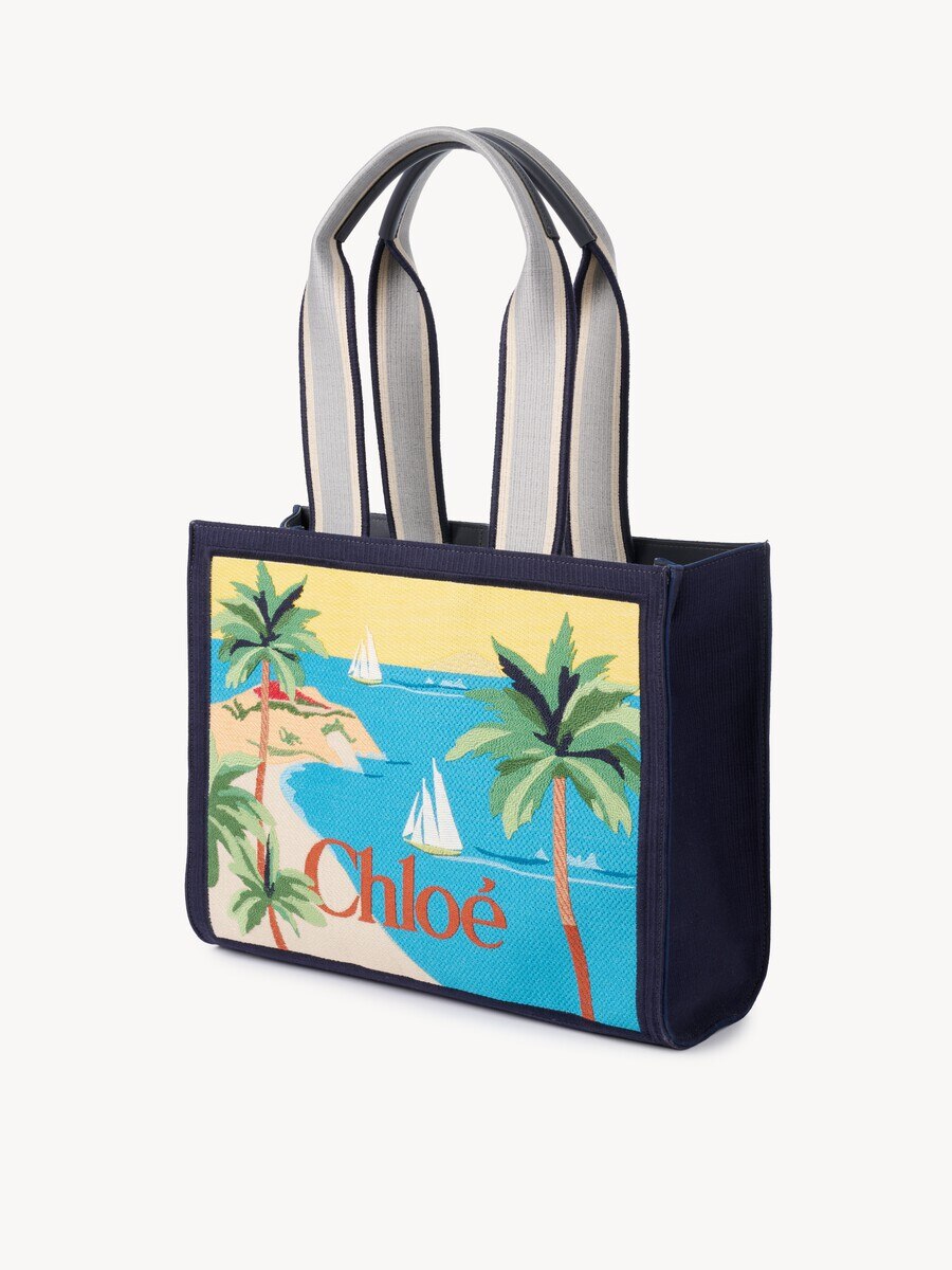 Chlo&eacute; Soleil tote bag in embroidered canvas - 4