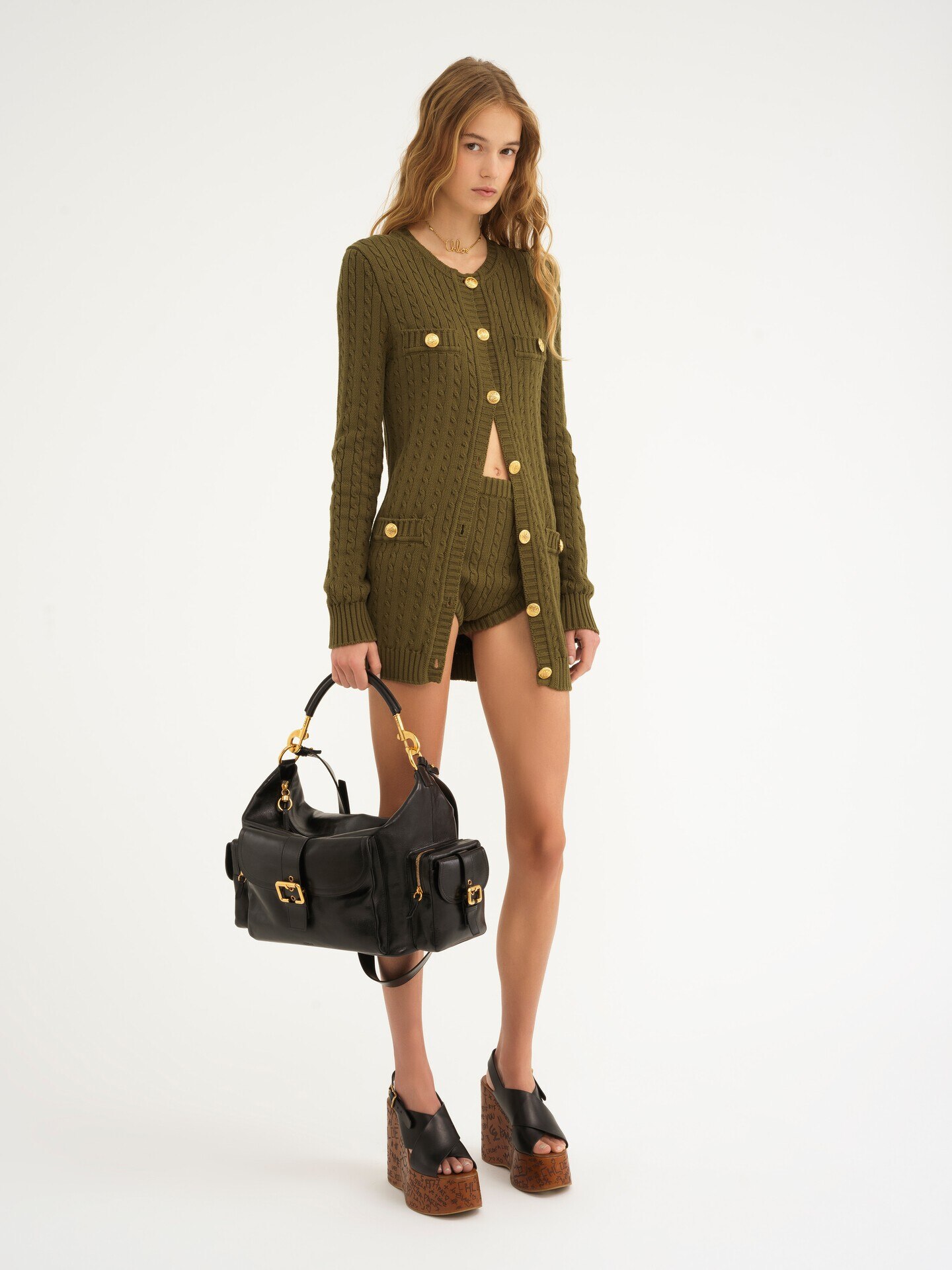 Large Camera bag in shiny leather - 8