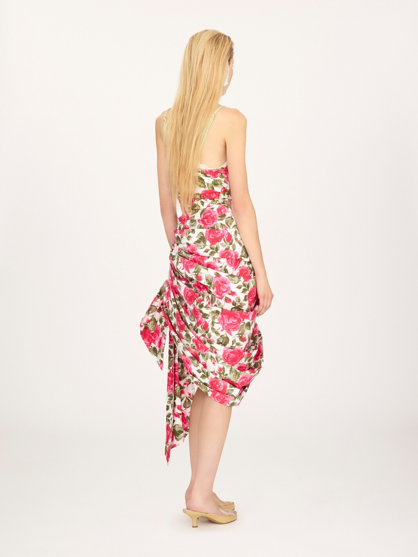 Knee-length wrap skirt in cotton poplin - 4.0