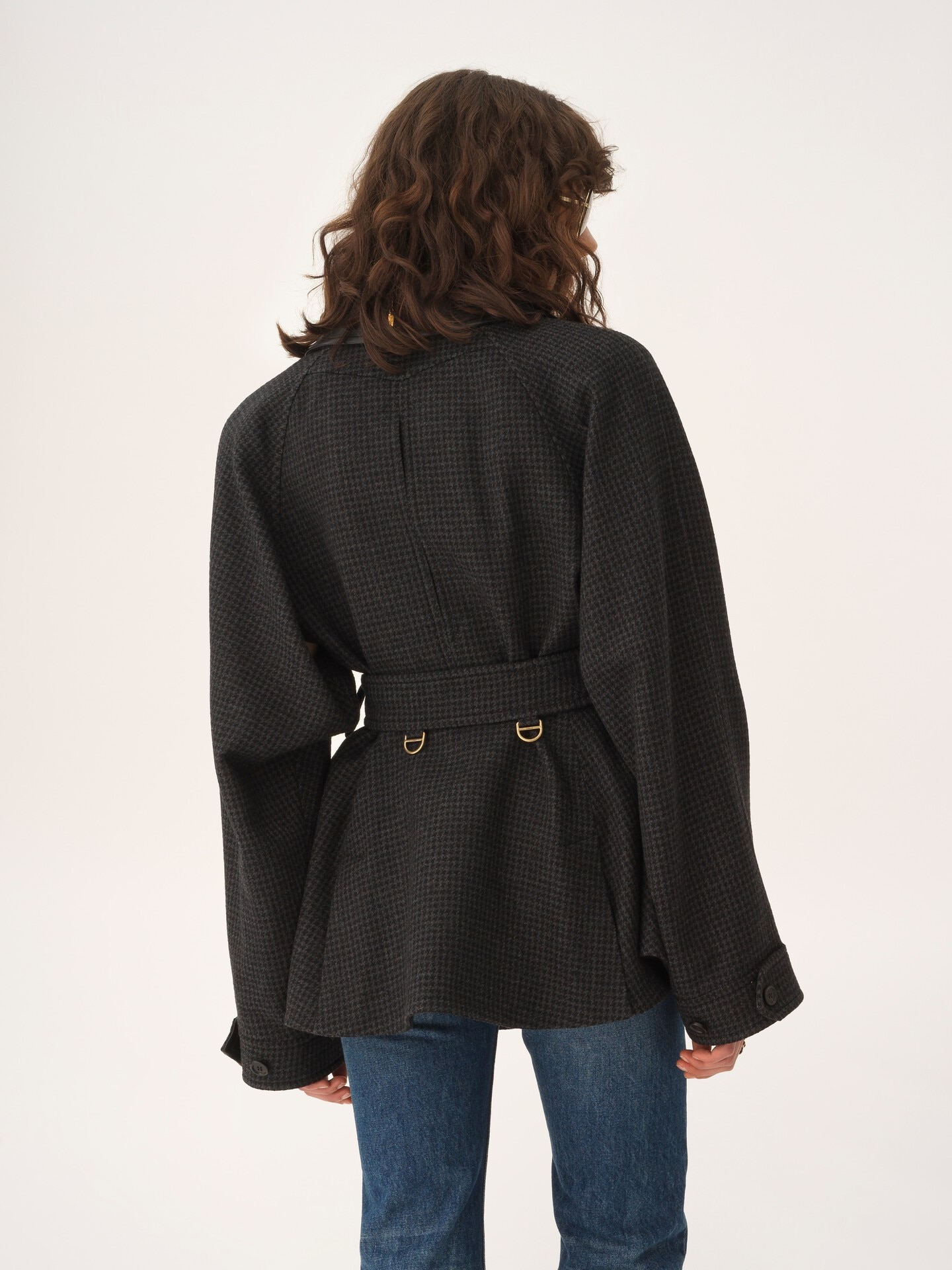 Hunting jacket in houndstooth wool - 5