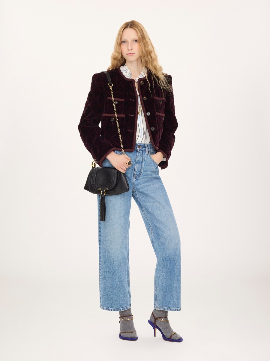 Mini Marcie Foulard Chain Bag aus weichem Leder - 8