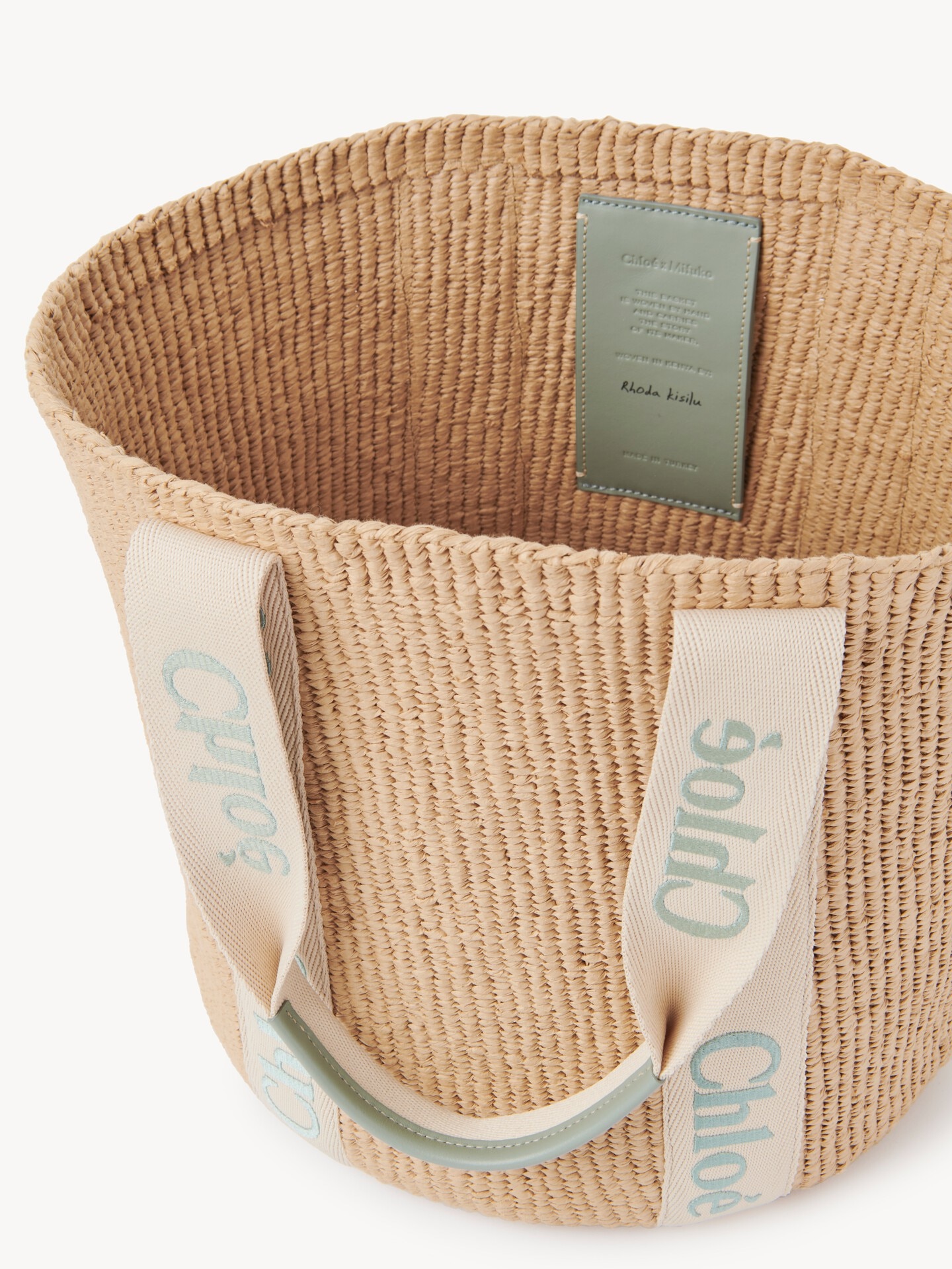 Large Woody basket in natural fibers - 8