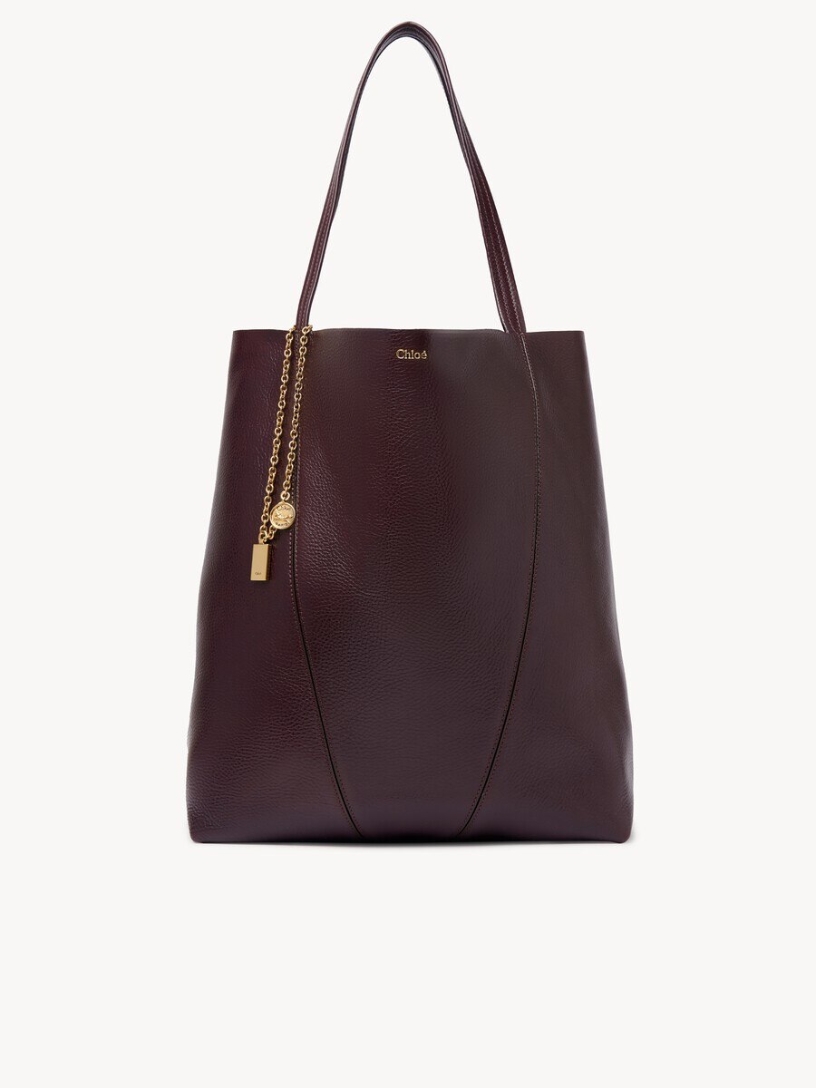 Large Chlo&eacute; Spin tote bag in grained leather - 1