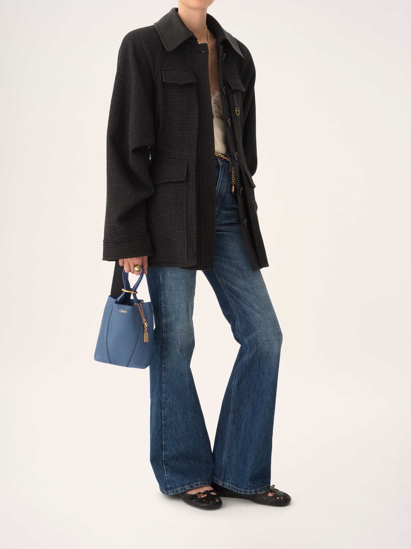 Small Chlo&eacute; Spin tote bag in grained leather - 8