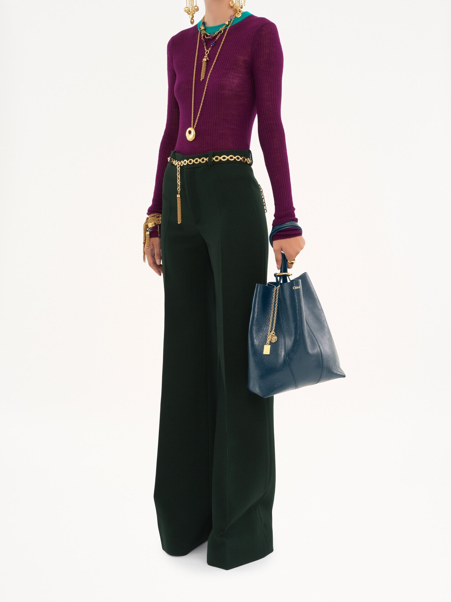 Chlo&eacute; Spin tote bag in grained leather - 7