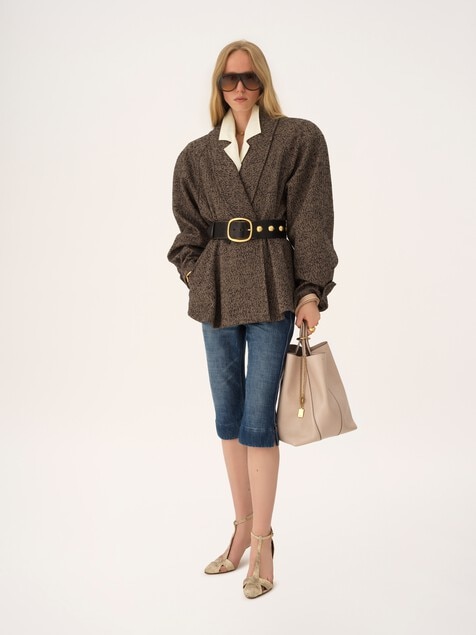 Chlo&eacute; Spin tote bag in grained leather