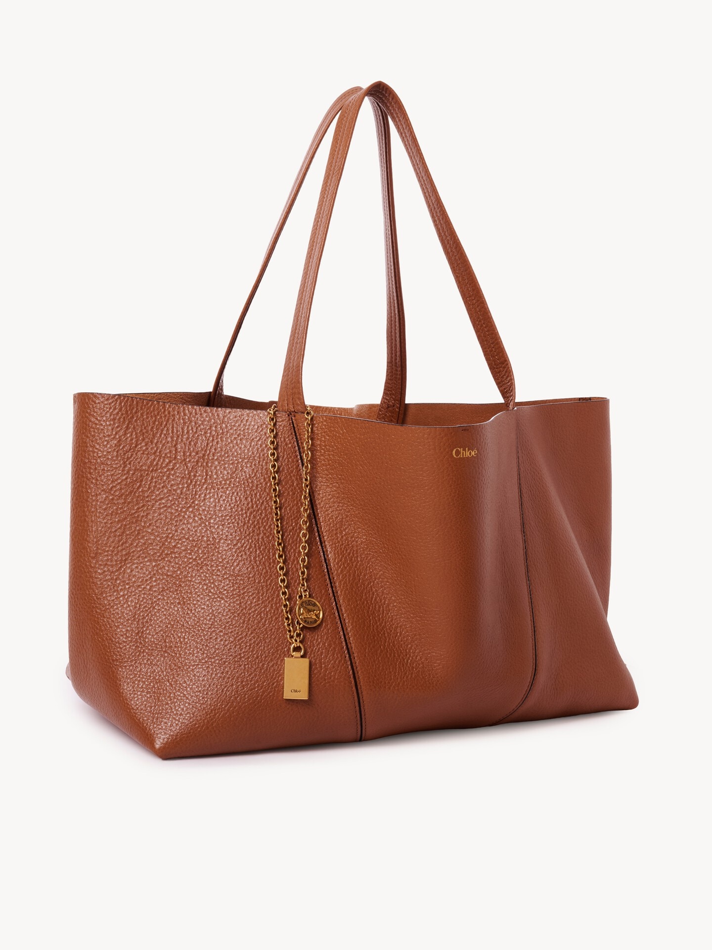 Chlo&eacute; Spin East-West Tote Bag aus genarbtem Leder - 4