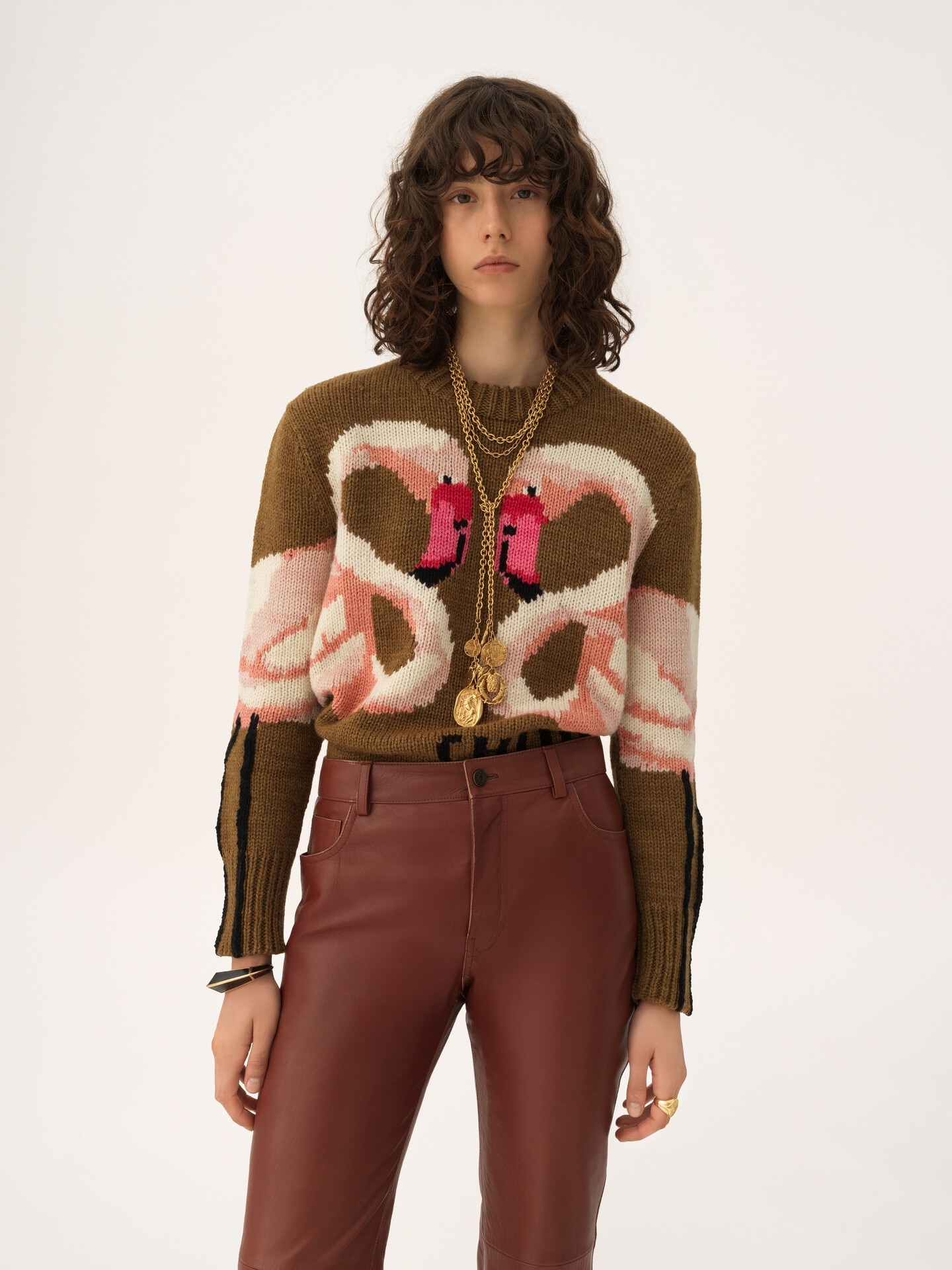 Crew-neck logo sweater in a wool knit - 4