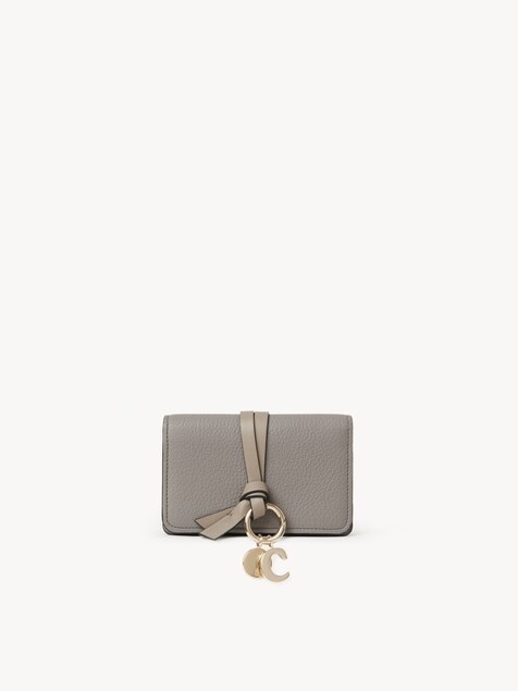 Porte-cartes Alphabet en cuir grain&eacute;