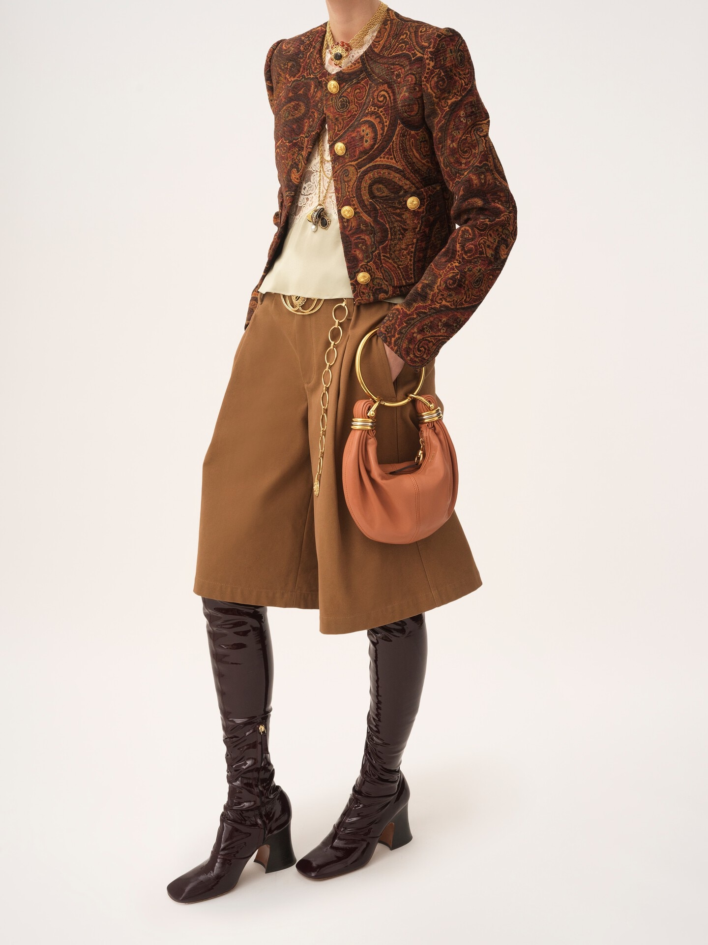 Mini Bracelet Hobo bag de cuero granulado - 9