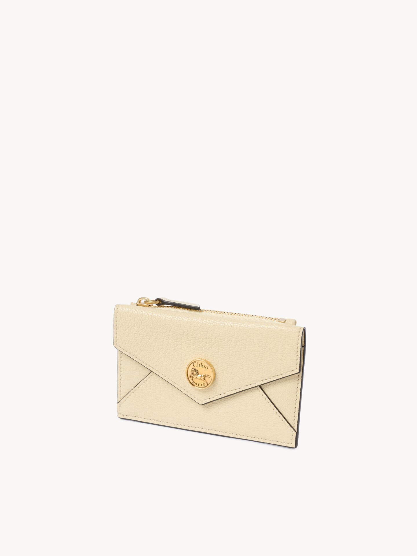 Small Envelope purse with card slots in grained leather - 2.0