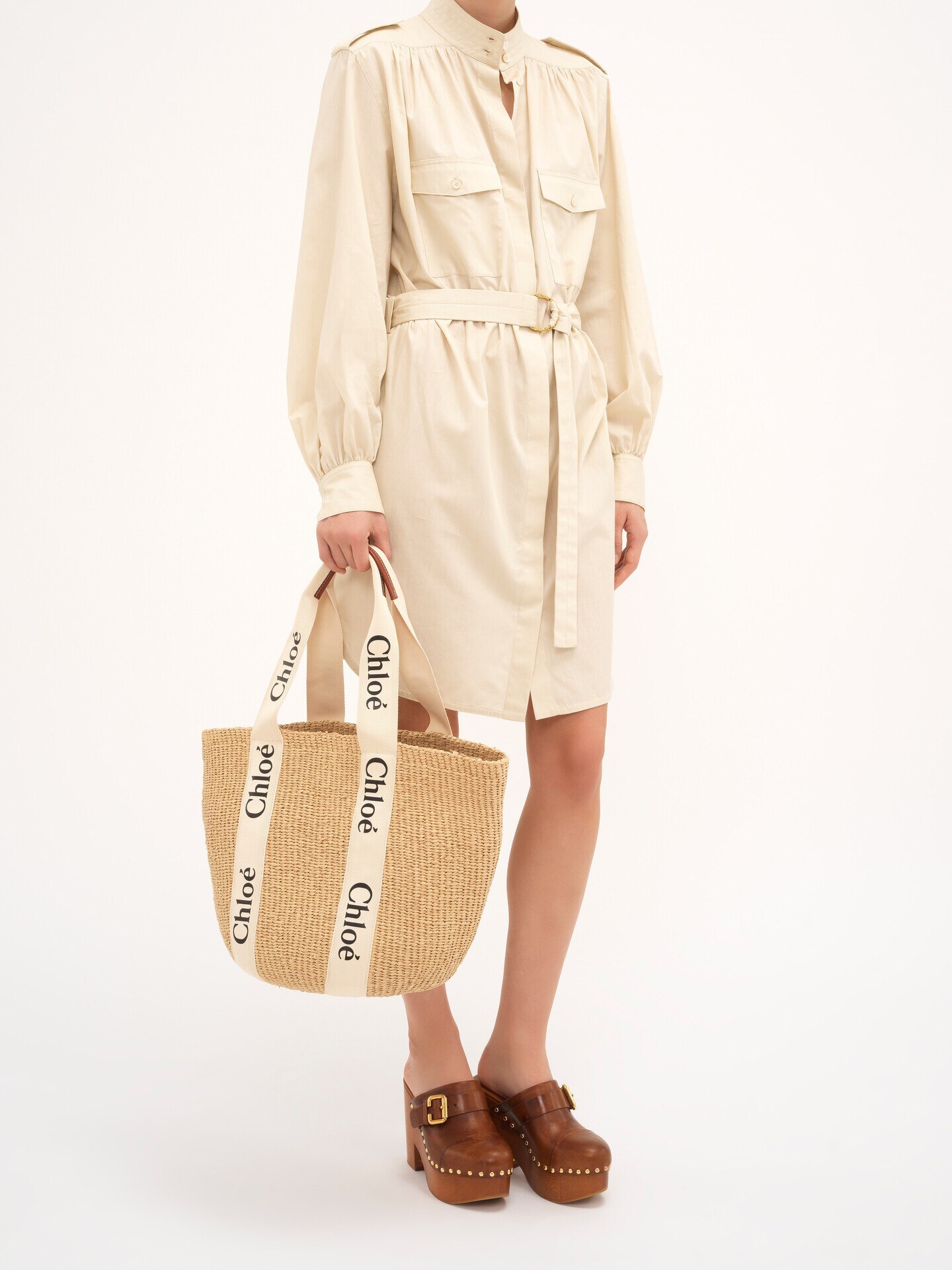 Borsa cesto Woody grande in fibre naturali - 9