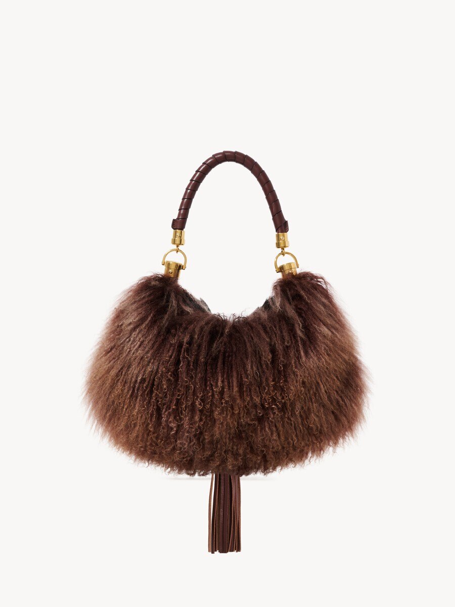 Bolso hobo Marcie Foulard peque&ntilde;o de cuero de poni y cuero de borrego - 5