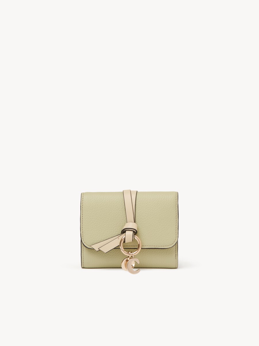 Small Alphabet tri-fold in grained leather - 1