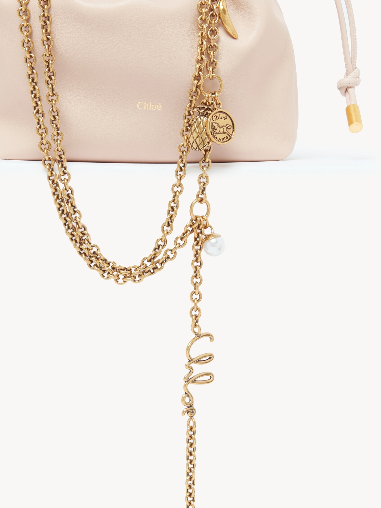 Mini Chlo&eacute; Icons shoulder bag with chain in soft leather - 6