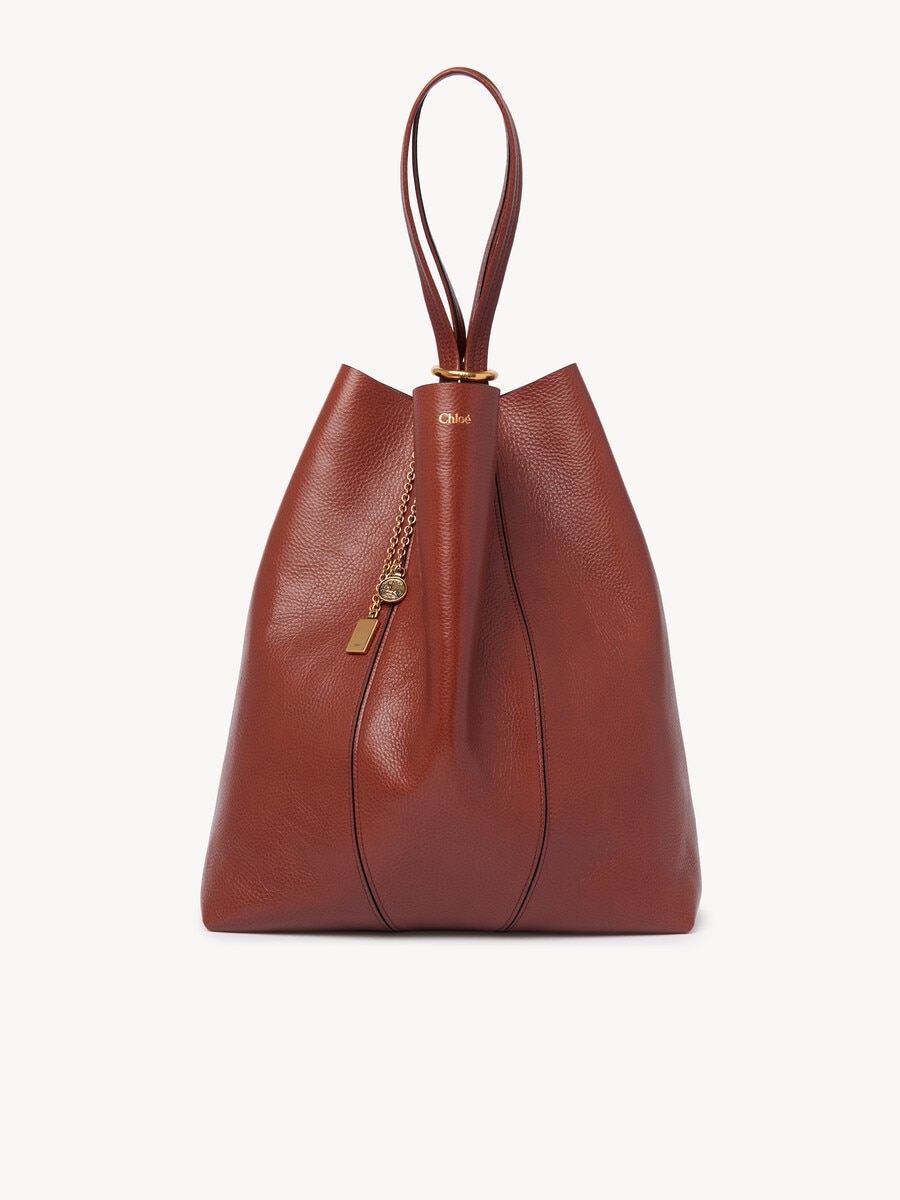 Large Chlo&eacute; Spin tote bag in grained leather - 2