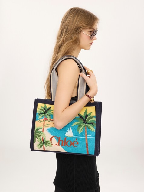 Chlo&eacute; Soleil tote bag in embroidered canvas