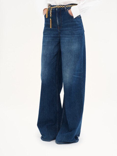 Wide-leg jeans in denim