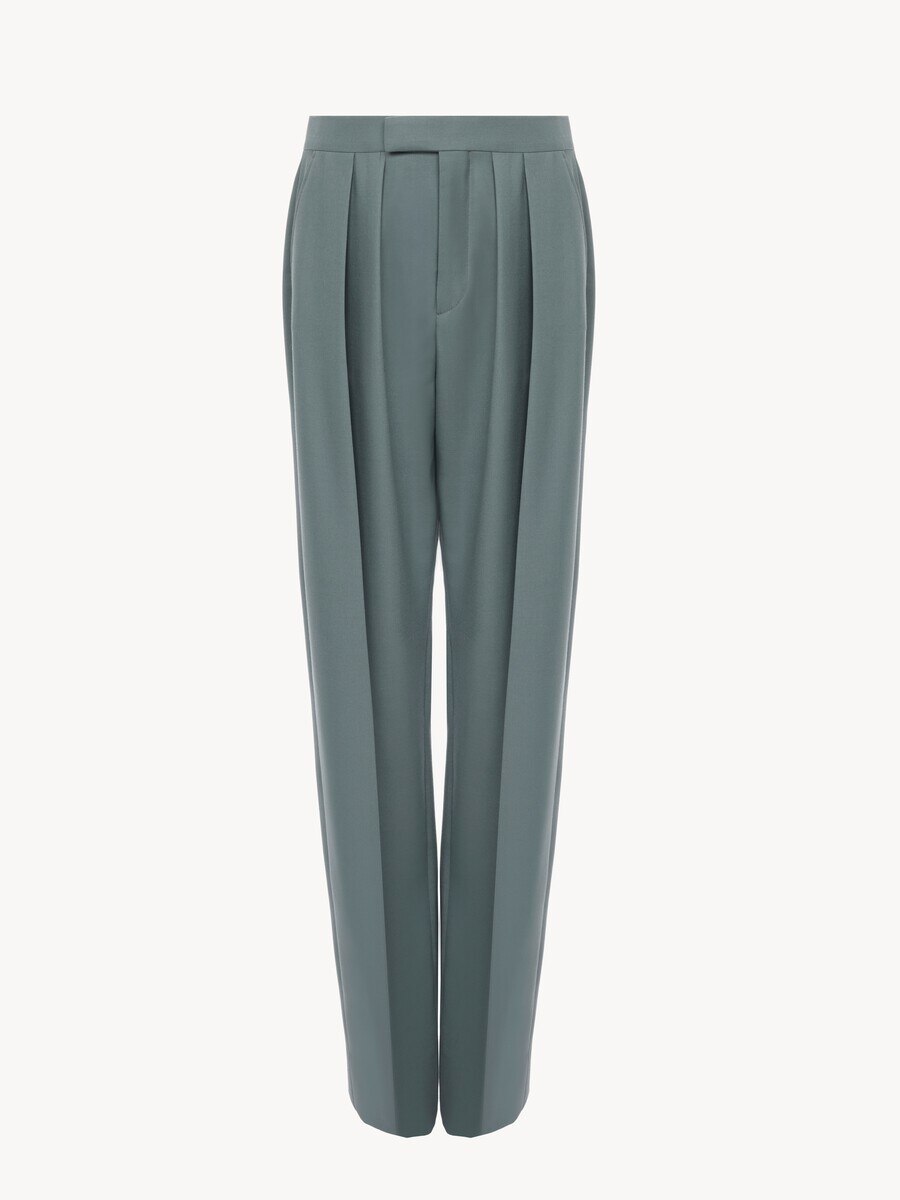 Tailored cigarette trousers in wool gabardine - 2