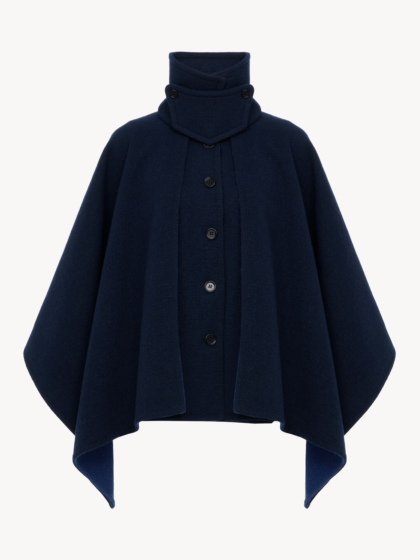 Double-breasted short coat in wool - 1