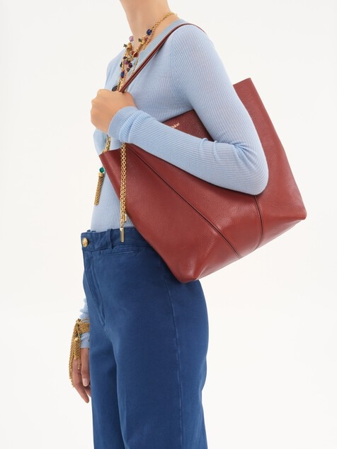 Chlo&eacute; Spin tote bag in grained leather