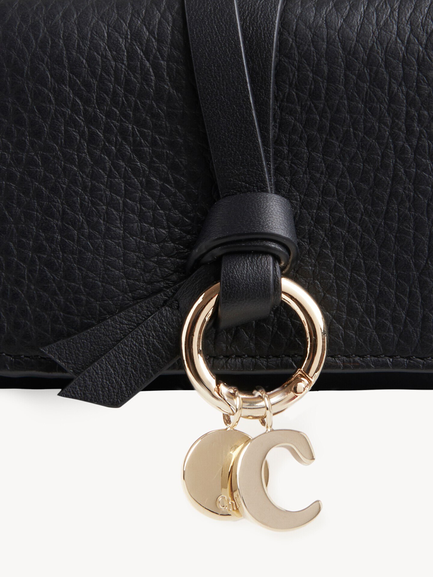 Mini Alphabet tri-fold in grained leather - 4