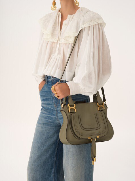Small Marcie bag in grained leather
