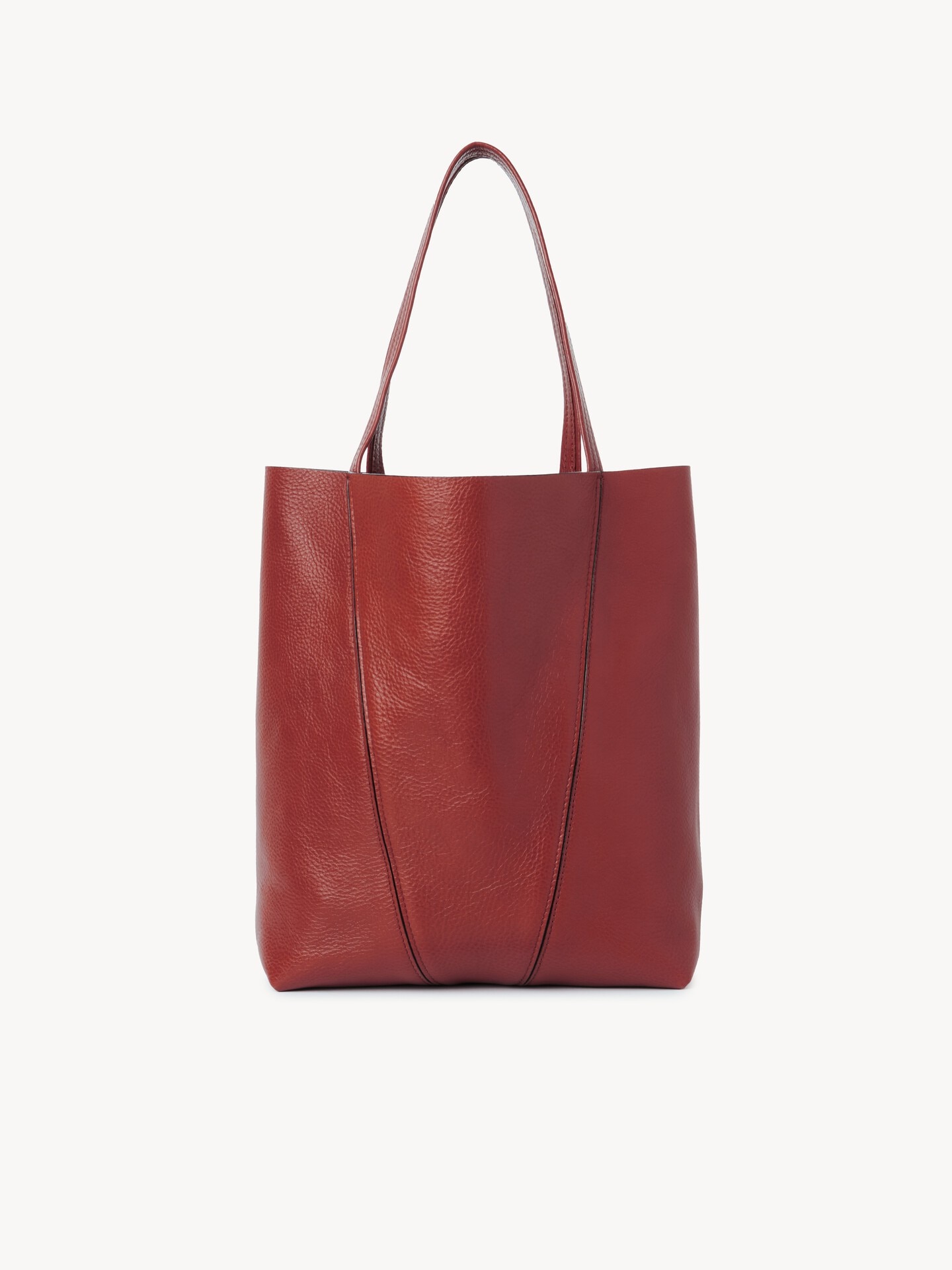 Chlo&eacute; Spin tote bag in grained leather - 5.0
