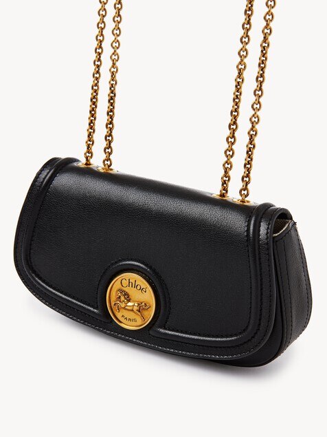 Sac bandouli&egrave;re Horse Medal en cuir grain&eacute;