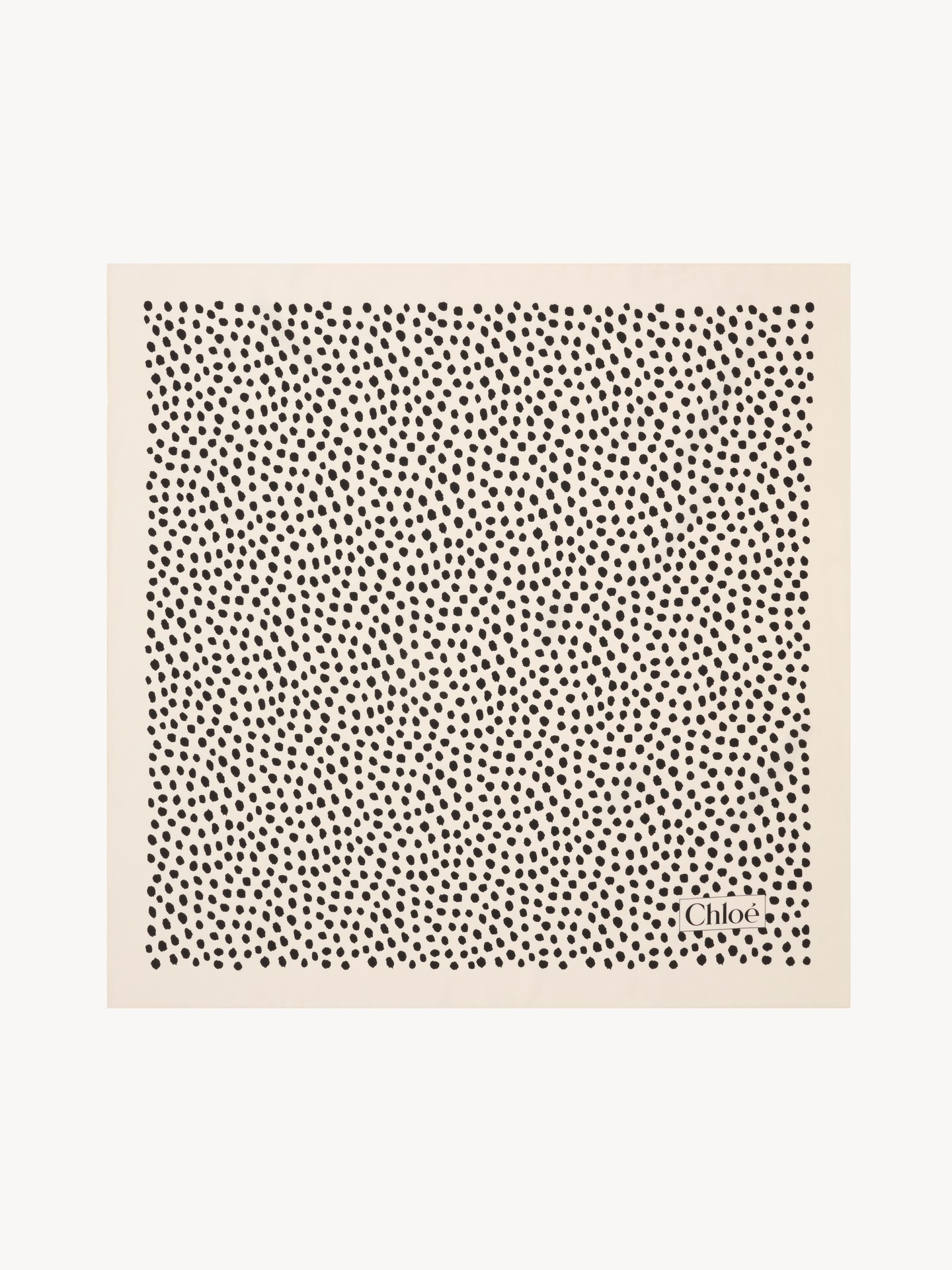 The Chlo&eacute; Spotted square scarf in silk - 1