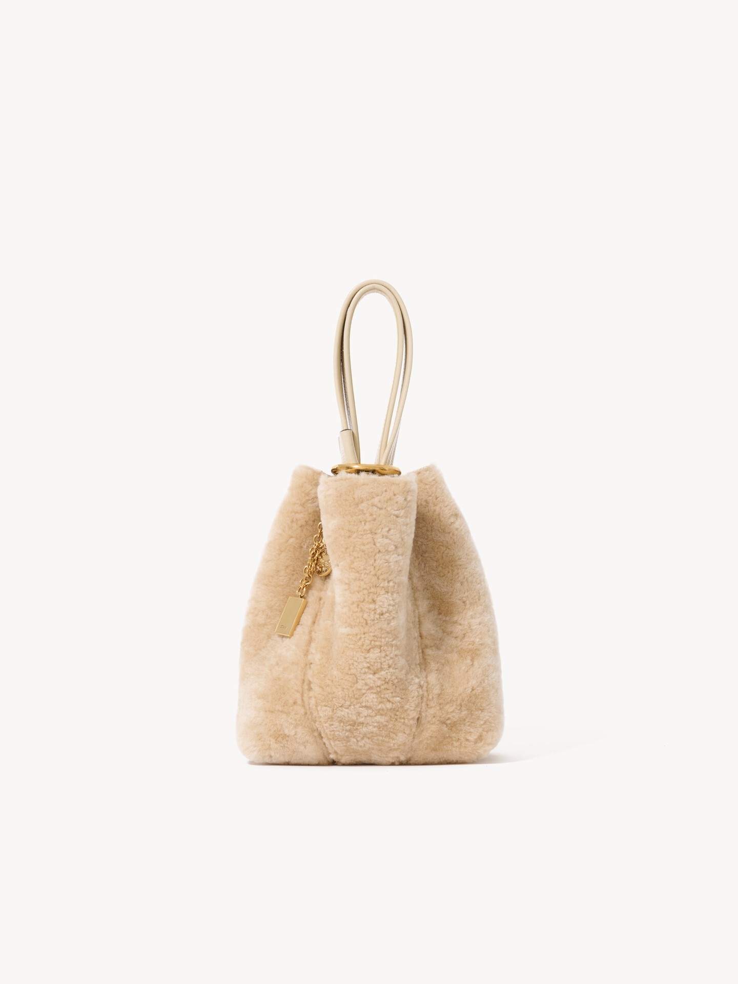 Small Chlo&eacute; Spin tote bag in shearling - 2.0