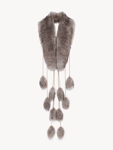 The Treasure Tails scarf in shearling - 1