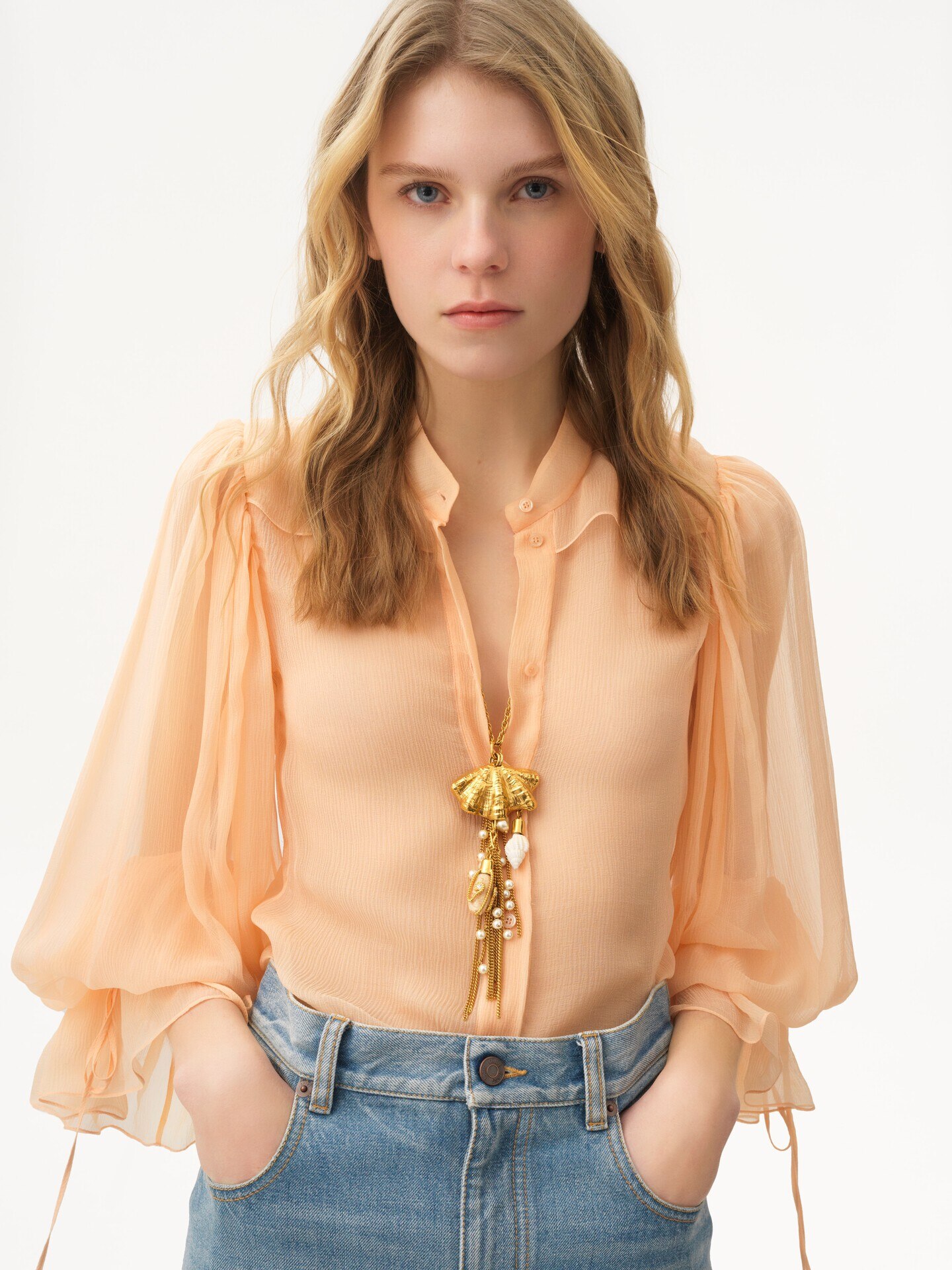 Chloé Shellsペンダント ネックレス Vintage Gold - Chloé