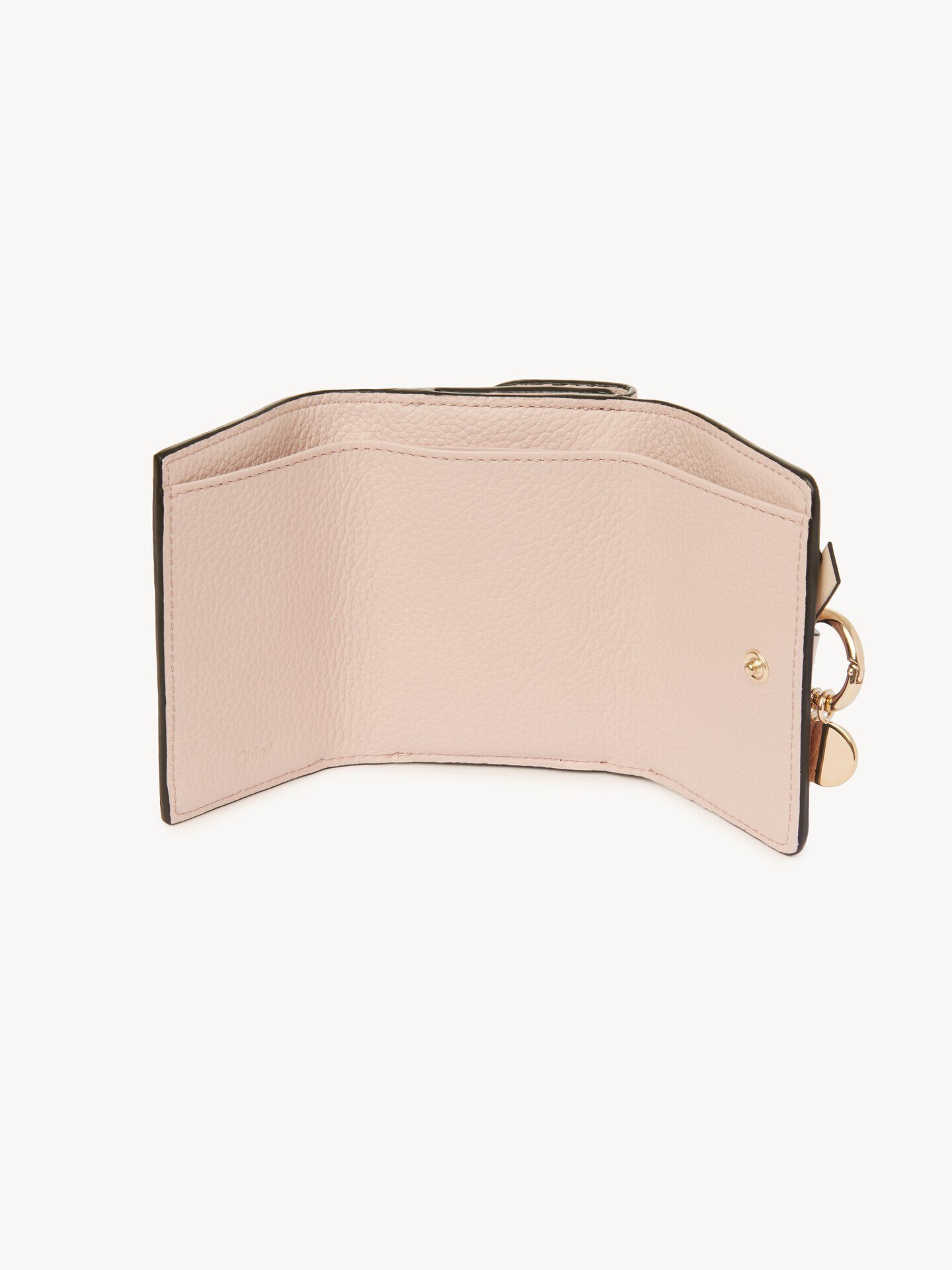 Mini Alphabet tri-fold in grained leather - 4.0