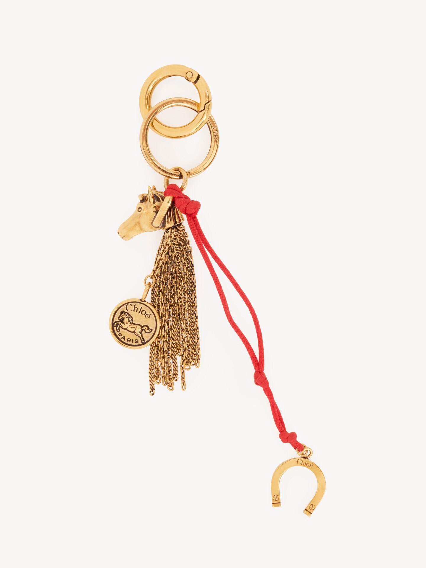 Charm para bolso Chlo&eacute; Symbols Chain Horse de lat&oacute;n - 1