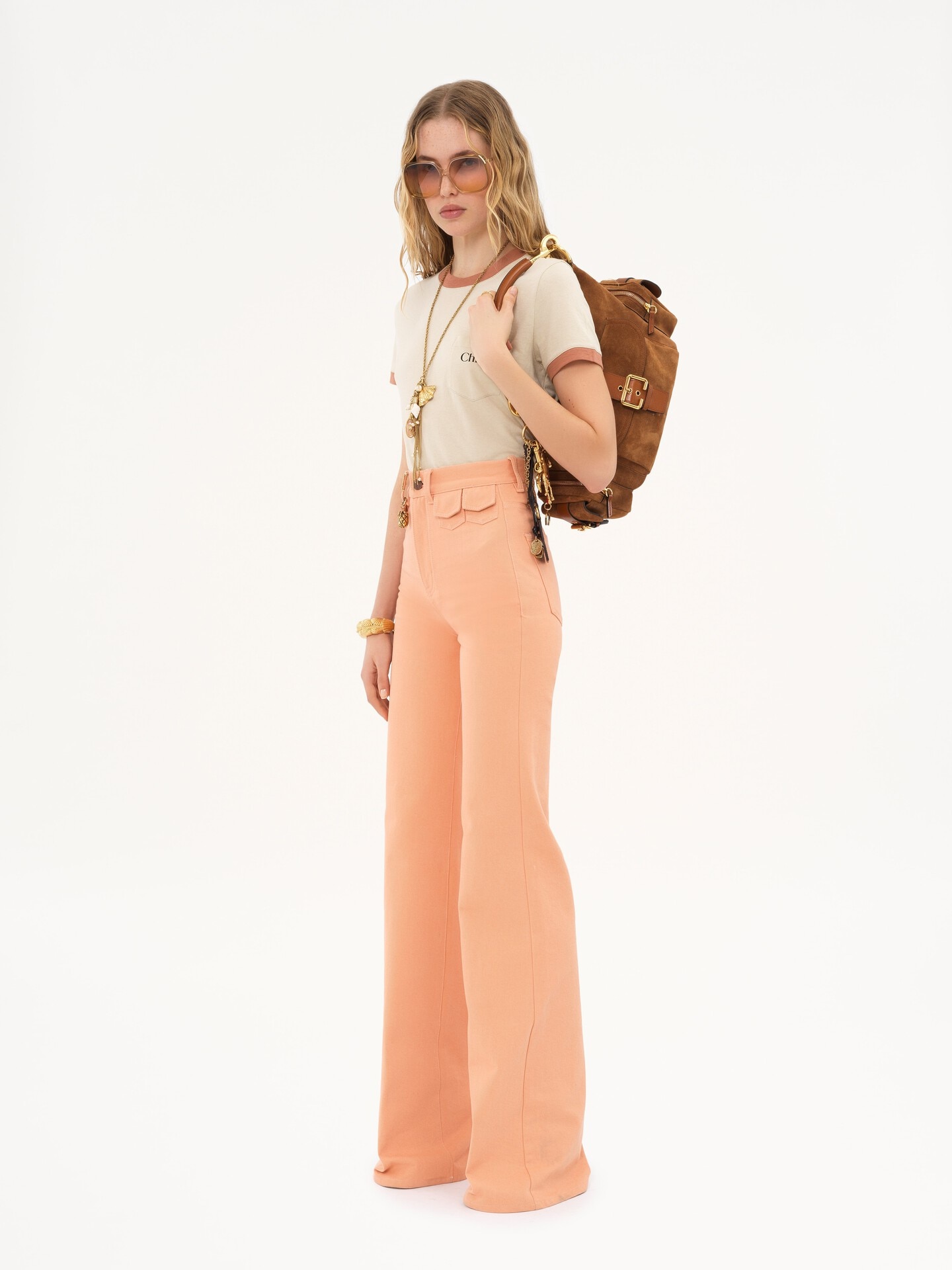 Camiseta de cuello redondo con logotipo de jersey de algod&oacute;n - 3