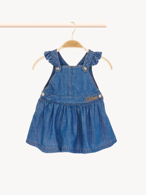 Kids' denim dungaree dress