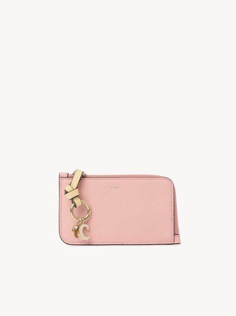 Alphabet wallet in grained leather