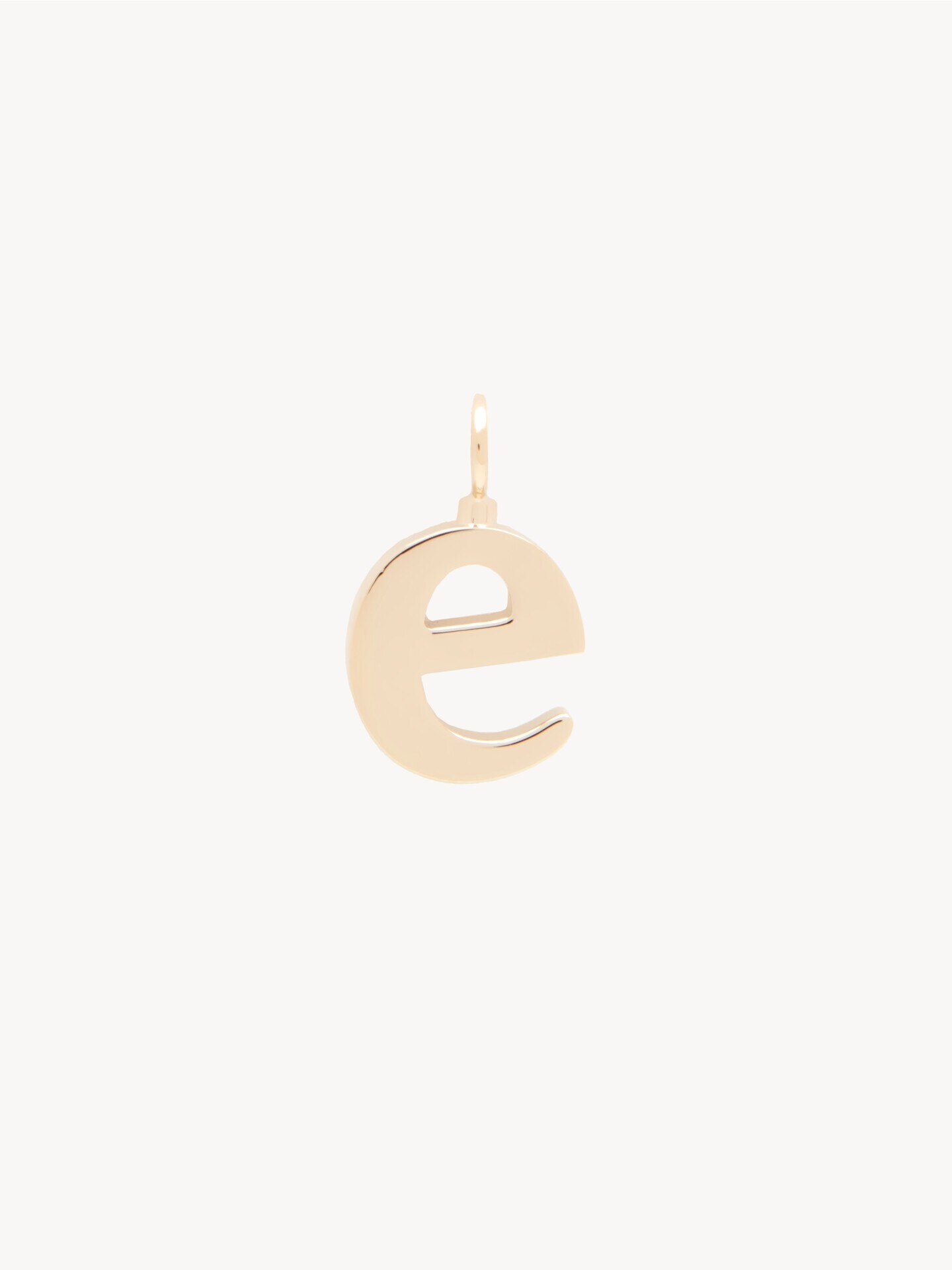 Alphabet letter E charm in brass - 2