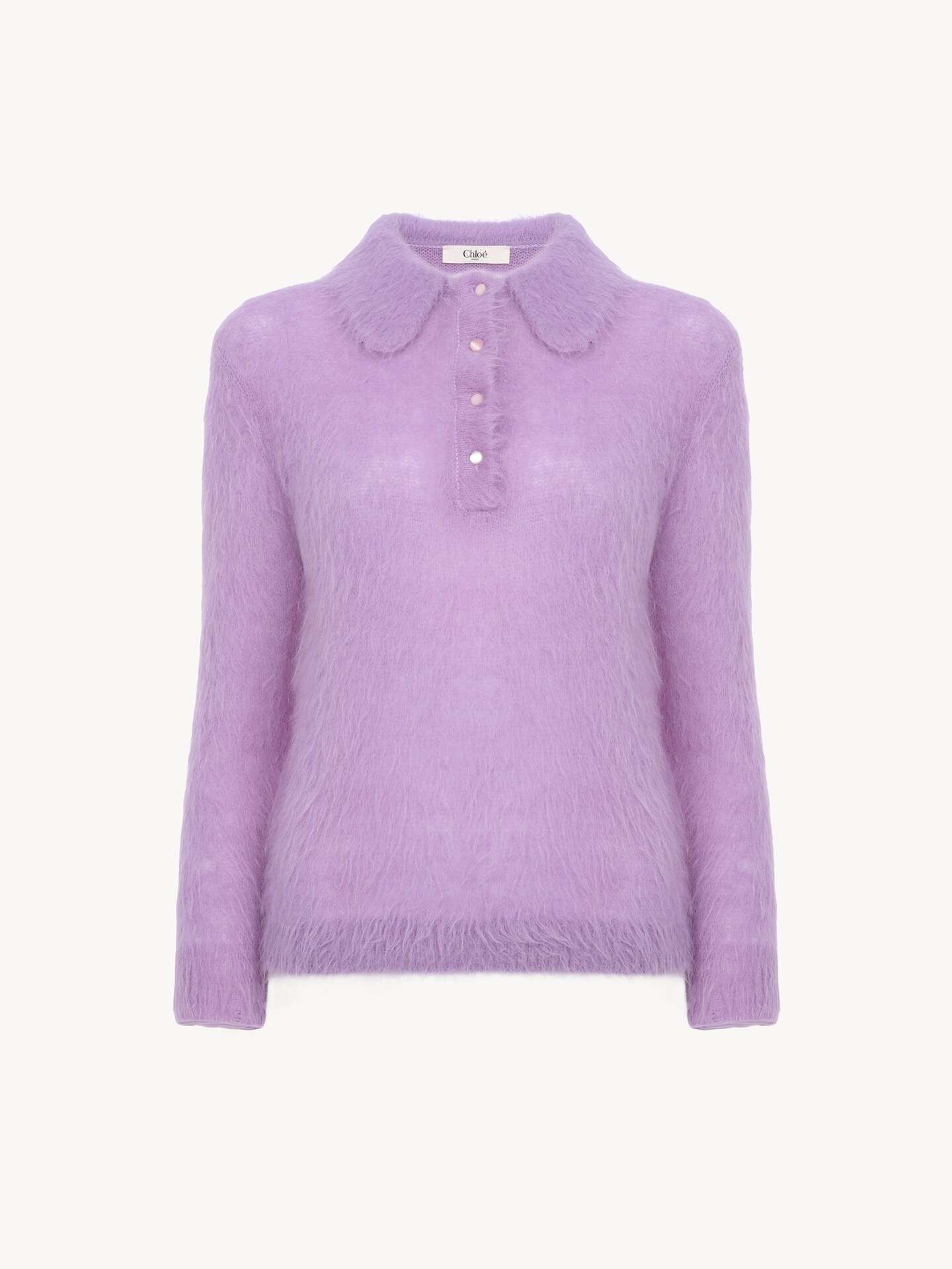 Polo sweater in an alpaca wool-blend knit - 2