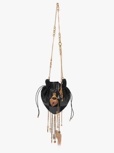 Ch&acirc;teau Treasures cross-body bag in grained & suede leather - 2