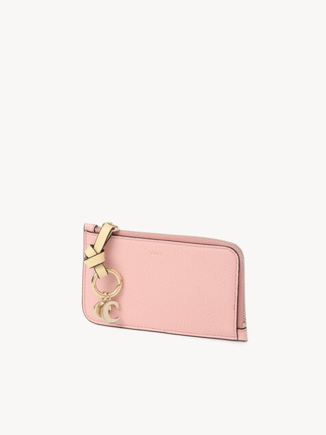 Alphabet wallet in grained leather