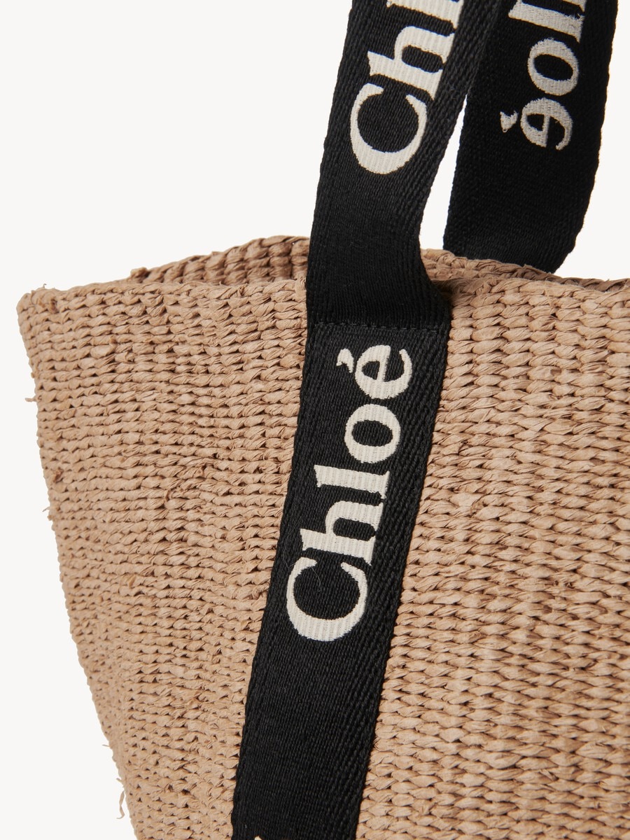 Borsa cesto Woody grande in fibre naturali - 7