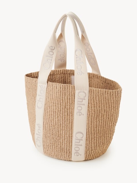 Large Woody basket in fair-trade natural fibers