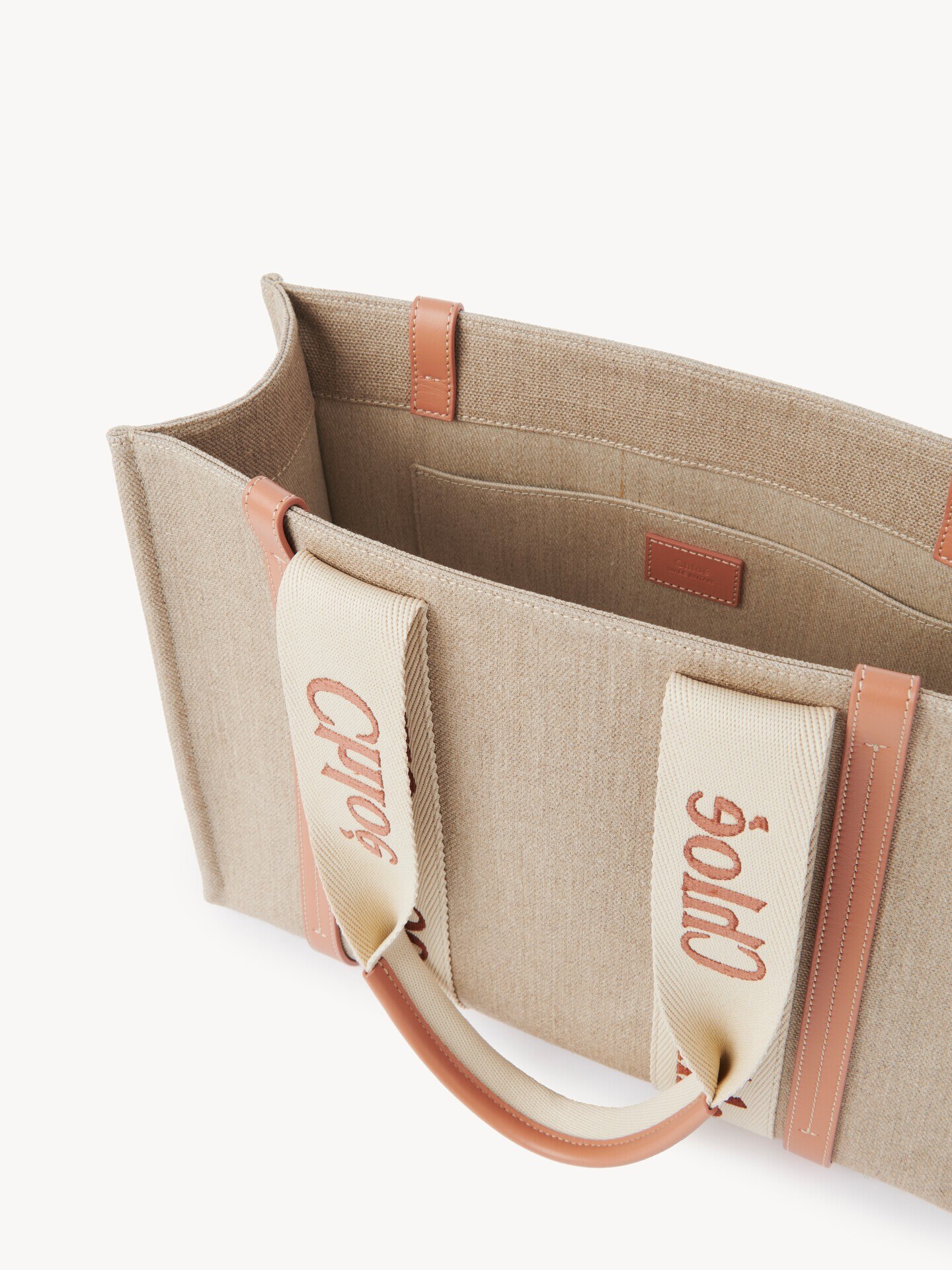 Woody tote bag in linen - 6