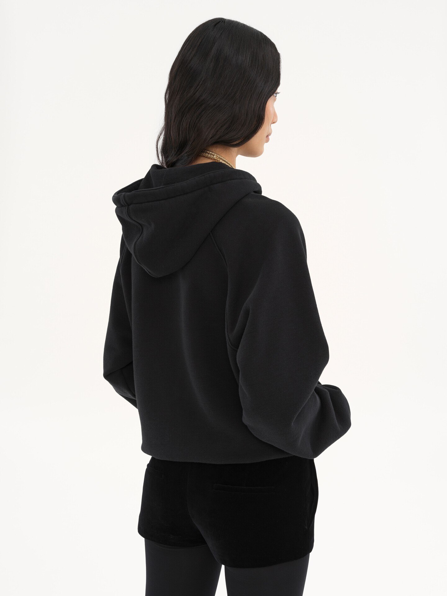 Gro&szlig;z&uuml;gig geschnittener Hoodie aus Baumwollfleece mit Logo - 5