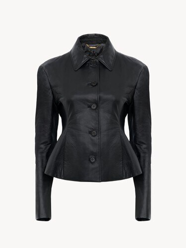 Fitted tailored jacket in leather - 2