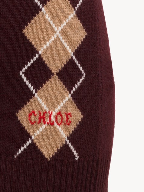 Fitted mini skirt in a wool & cashmere knit