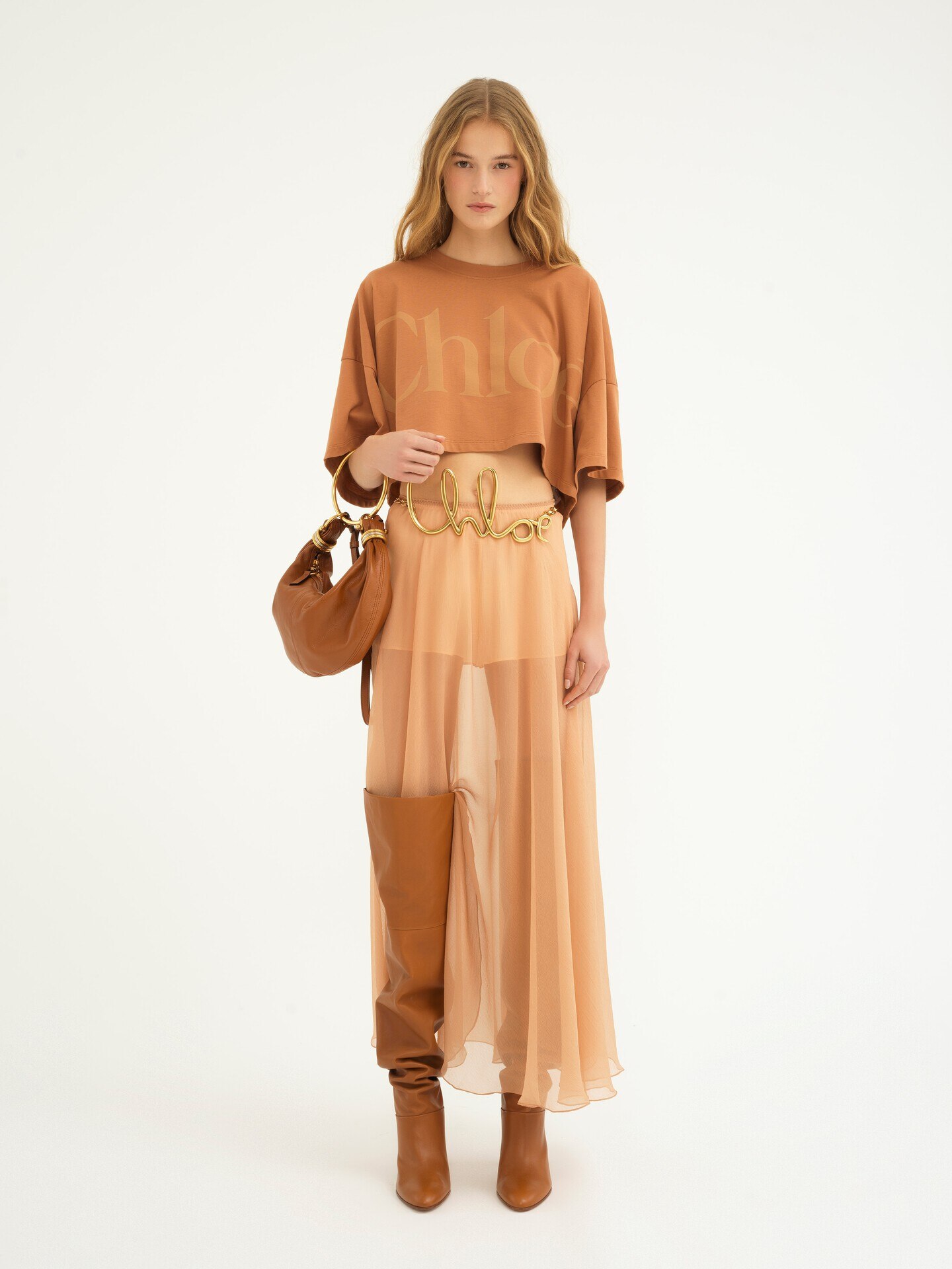 Small Bracelet Hobo bag in grained leather - 9