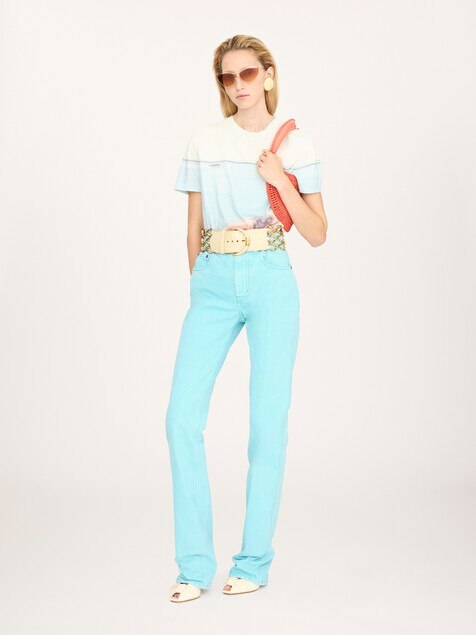 Crew-neck logo T-shirt in cotton jersey